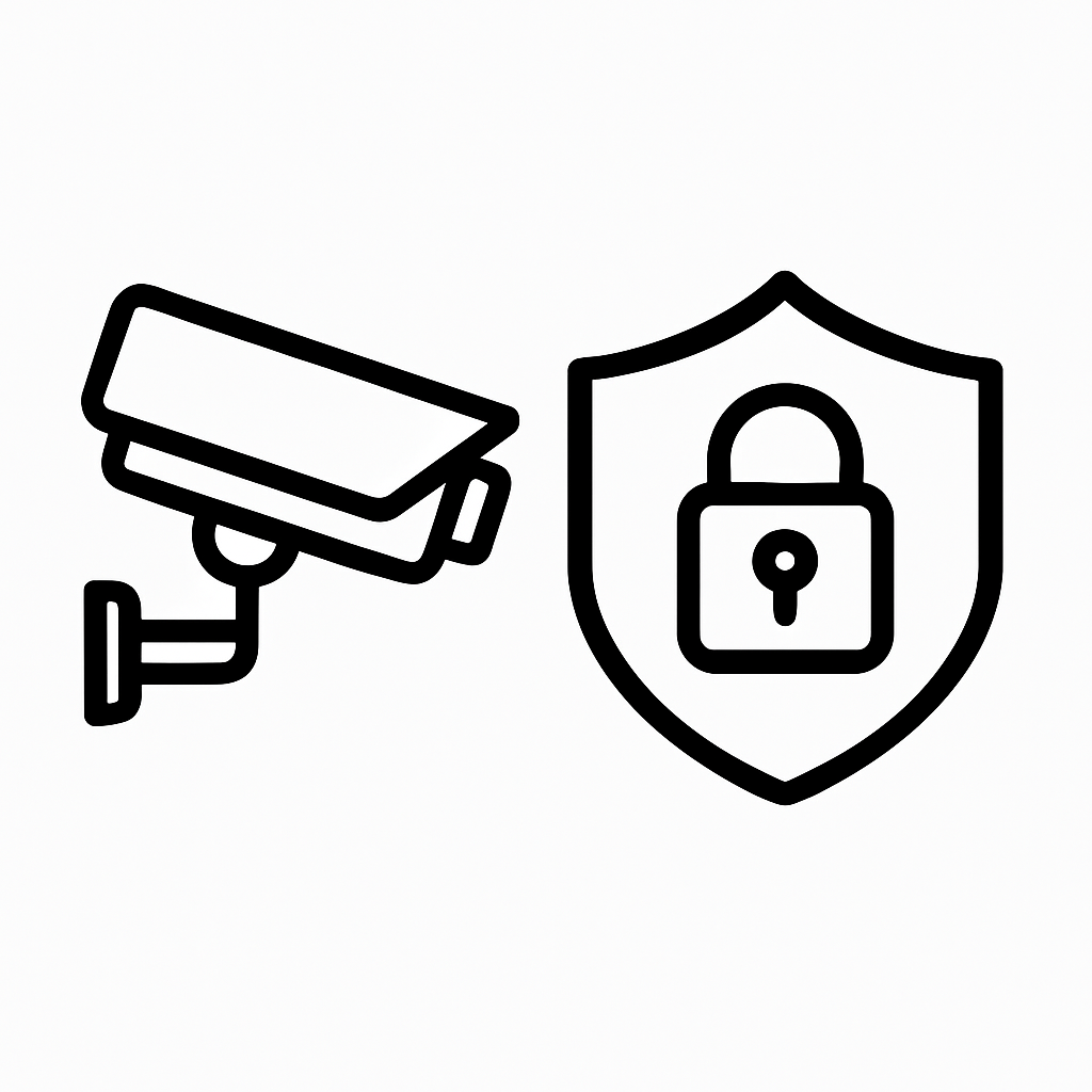 Caméra de sécurité installée